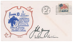 Lot #2189 Ed Gibson's Gemini 10 Crew-Signed Cover - Image 1