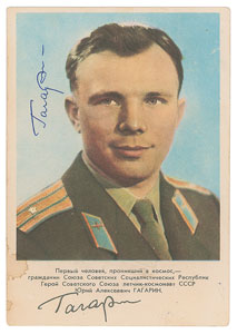Lot #2548 Yuri Gagarin Signed Photograph - Image 1