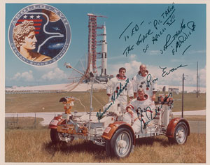 Lot #2031  Apollo 17 Signed Photograph - Image 1