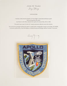 Lot #2263 John Young's Apollo 10 Flown Mission
