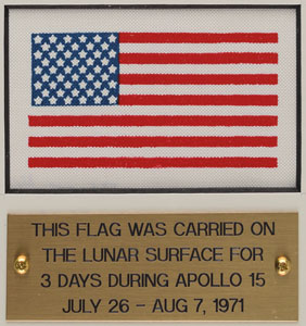 Lot #2323 Dave Scott's Apollo 15 Lunar Flown Flag Display - Image 3