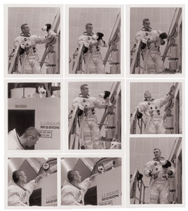 Lot #2003  Apollo 10 Gene Cernan and Snoopy Lot of (9) Vintage Original Photographs