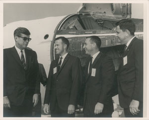 Lot #2060 John F. Kennedy, Gus Grissom, and Gordon Cooper Vintage Original NASA Photographs - Image 2