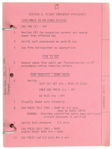 Lot #2097  Apollo 7 Flight Crew Abbreviated Checklist Used by Russ Larson - Image 2