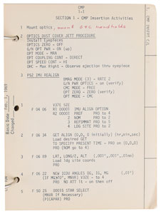 Lot #2097  Apollo 7 Flight Crew Abbreviated Checklist Used by Russ Larson - Image 7