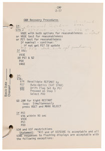 Lot #2097  Apollo 7 Flight Crew Abbreviated Checklist Used by Russ Larson - Image 8