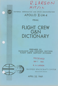 Lot #2071  Apollo 10 Contingency Checklist Used by Russ Larson - Image 7