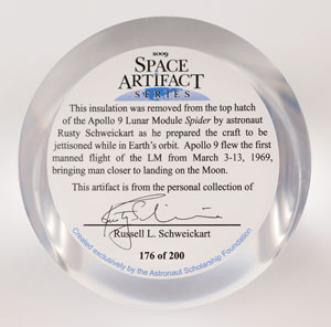 Lot #2259  Apollo 9 Flown Kapton Foil Display - Image 5