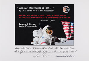 Lot #2343 Gene Cernan Signed 'Astronaut Proof' Print - Image 1