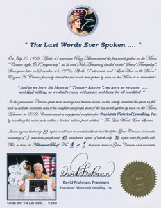 Lot #2343 Gene Cernan Signed 'Astronaut Proof' Print - Image 3