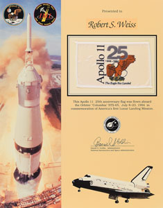 Lot #2402  STS-65 Flown Apollo 11 25th Anniversary