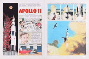 Lot #2678 Ed Hengeveld (2) Original Paintings for Apollo 11 Graphic Novel - Image 1