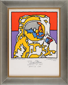 Lot #2682 Detlev van Ravenswaay Original Painting Signed by Buzz Aldrin - Image 2