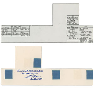Lot #2308 Fred Haise Signed Apollo 13 Training Cue