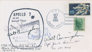 Lot #2356  Apollo 7 Signed Cover