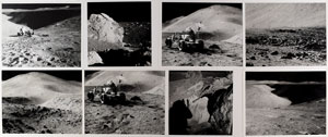 Lot #2014  Apollo 14 and 15 Onboard Lot of (8) Vintage Original NASA Photographs