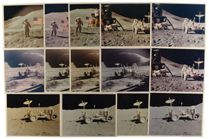 Lot #2021  Apollo 15 Lot of (14) Vintage Original NASA Photographs