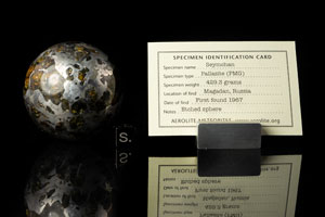 Lot #2139  Seymchan Pallasite Meteorite Polished Sphere - Image 2