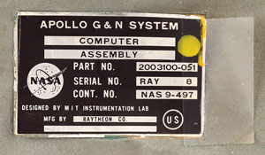 Lot #2102  Apollo Guidance Computer - Image 37