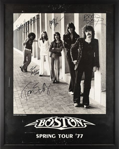 Lot #706  LIVE Boston: Sib Hashian's Band Signed Poster - Image 1