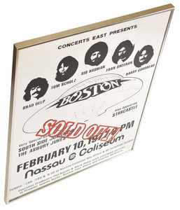 Lot #716  Boston: Sib Hashian's 1977 Nassau Coliseum Mirror Poster - Image 1