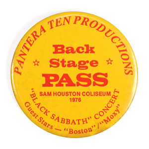 Lot #712  Boston: Sib Hashian's 1976 Black Sabbath Tour Jacket and Backstage Pass - Image 3