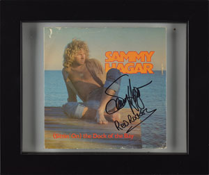 Lot #740  Boston: Sib Hashian's Signed Sammy Hagar 45 RPM Record - Image 1