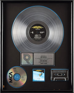 Lot #735  Boston: Sib Hashian's Platinum RIAA Award for 'Third Stage' - Image 1