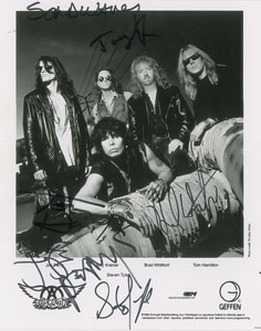 Lot #722  Boston: Sib Hashian's Aerosmith Signed Photograph - Image 1
