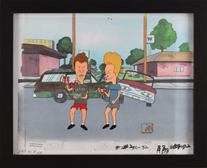 Lot #606 Beavis and Butt-Head production cel from