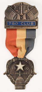 Lot #48 John F. Kennedy 1960 DNC Ribbon Club Badge - Image 1