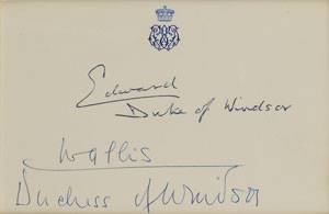 Lot #394 Duke and Duchess of Windsor
