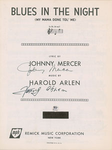 Lot #807 Harold Arlen and Johnny Mercer