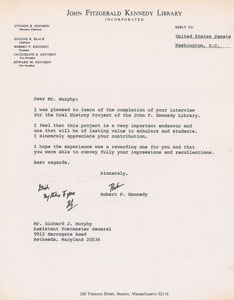 Lot #85 Robert F. Kennedy Typed Letter Signed