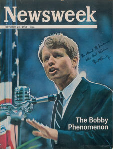 Lot #79 Robert F. Kennedy Signed Magazine Cover - Image 1