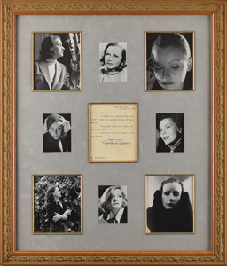 Lot #883 Greta Garbo