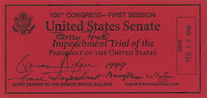 Lot #133 Bill Clinton Impeachment Committee - Image 2