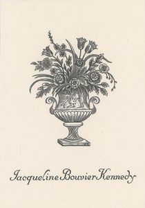 Lot #61 Jacqueline Kennedy Personal Bookplate - Image 1