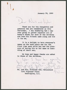 Lot #81 Ethel Kennedy Typed Letter Signed - Image 1