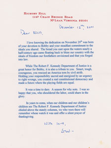 Lot #82 Ethel Kennedy Typed Letter Signed - Image 1