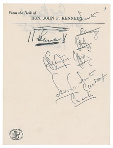 Lot #7 John F. Kennedy Handwritten Doodles