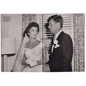 Lot #3 John and Jacqueline Kennedy 1953 Wedding Reception Oversized Photograph - Image 1