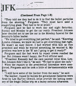Lot #35 John F. Kennedy Assassination Limousine Leather - Image 4