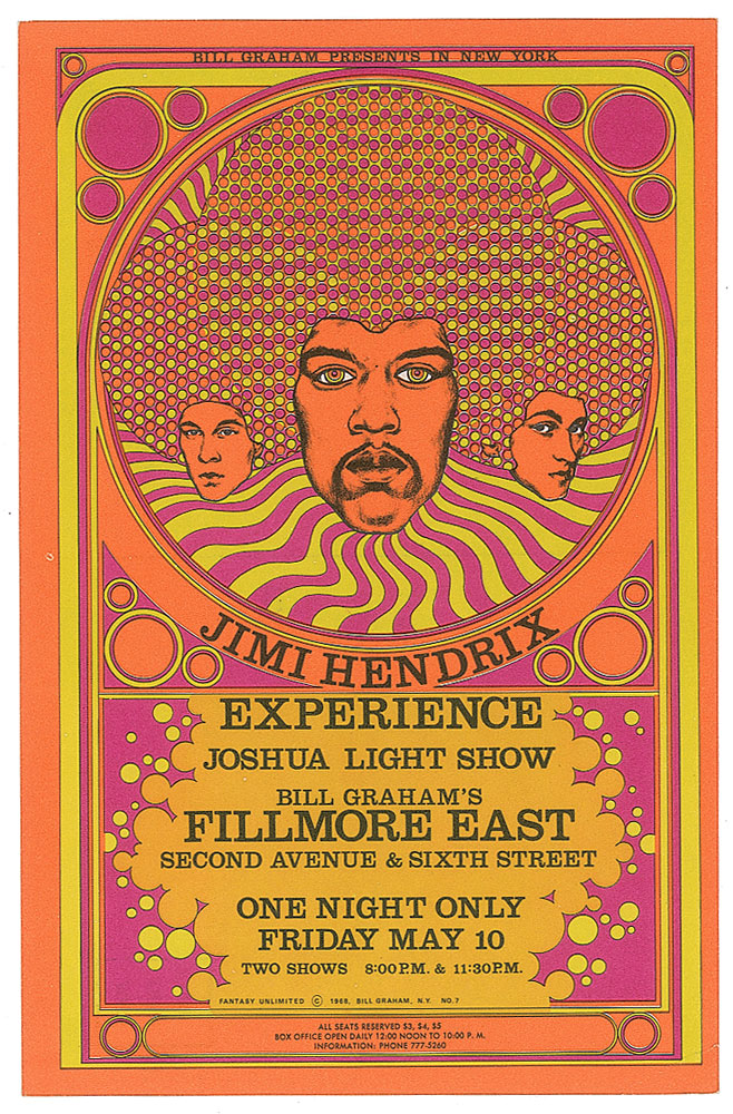 Lot #5115 Jimi Hendrix Experience 1968 Fillmore East Handbill