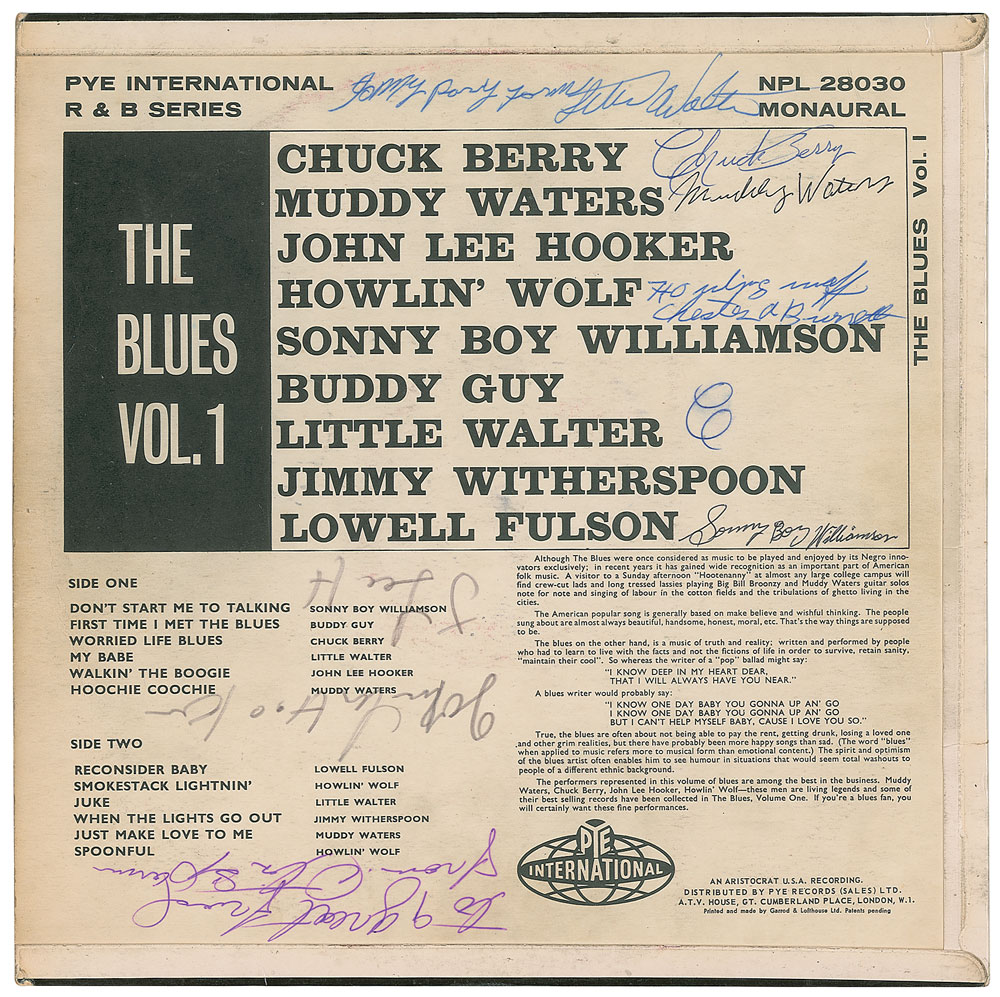 Lot #5186  Blues Legends Signed Album