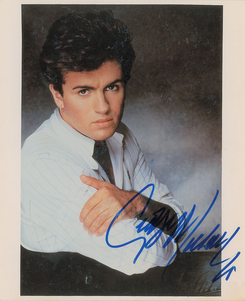 Lot #5468 George Michael Signed Photograph