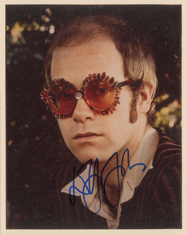Lot #5451 Elton John Signed Photograph
