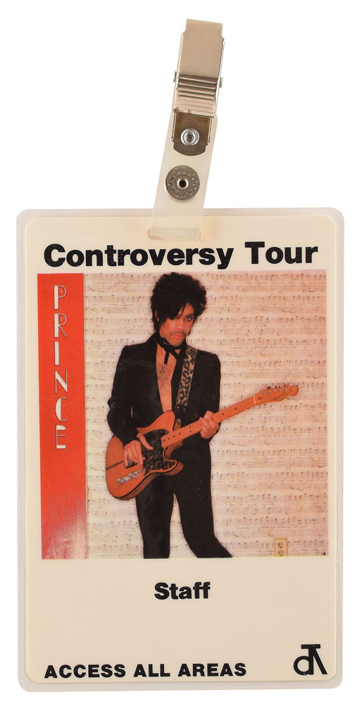 Lot #5393  Prince Controversy Tour Pass