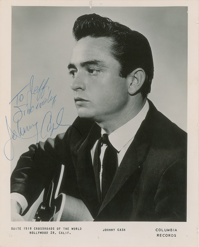Lot #5180 Johnny Cash Signed Photograph