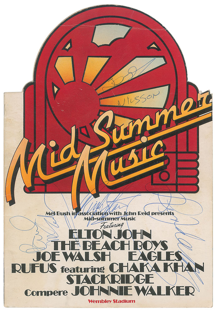Lot #5053  Mid Summer Music 1975 Multi-Signed Program